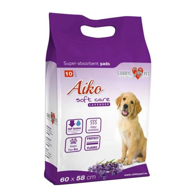 AIKO Soft Care Lavender 60x60cm 10ks plienky pre psov s levanduľou 