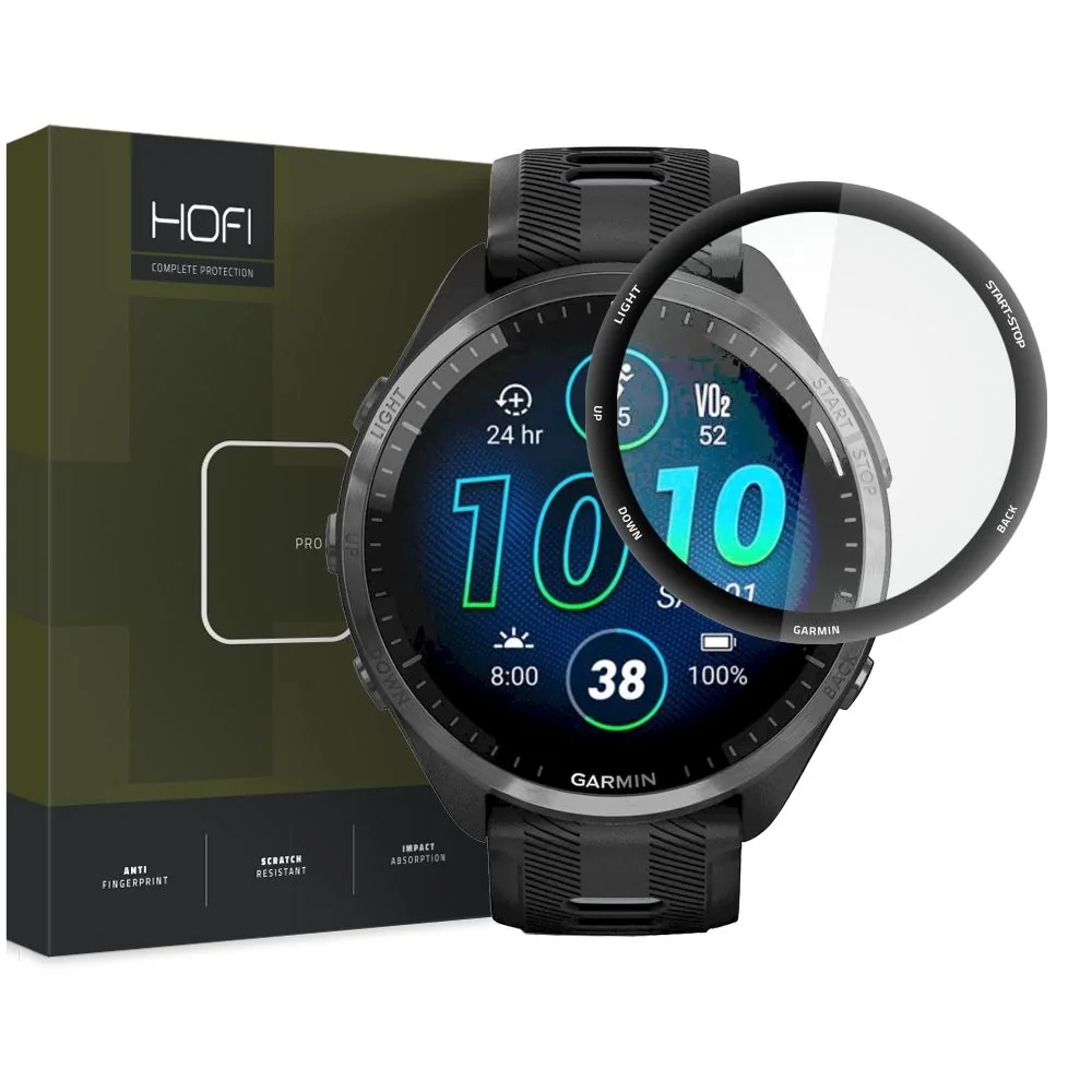 HOFI Hybrid ochranné sklo na Garmin Forerunner 965, čierne 