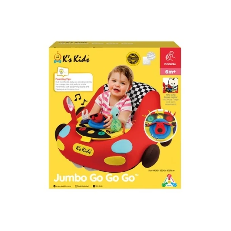 Ks Kids Autíčko Jumbo Go Go Go, červené 