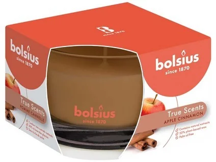 Bolsius Aromatic 2.0 Sklo 90x63mm Apple Cinammon, vonná svíčka