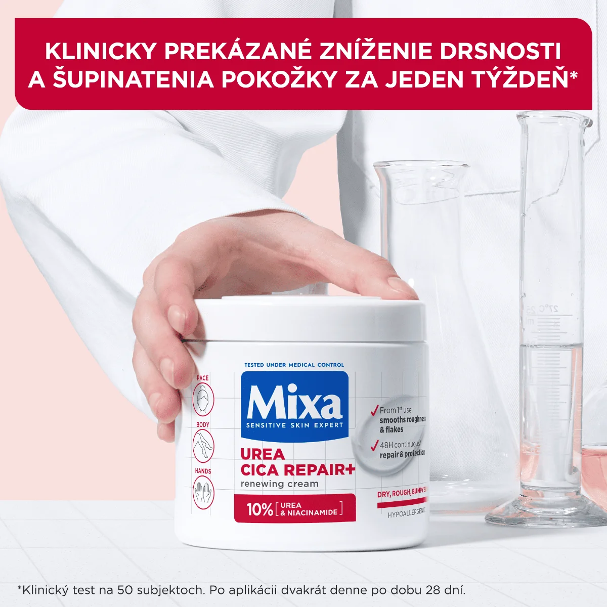 Mixa Urea Cica Repair+ regeneračná telová starostlivosť 1×400 ml, telový krém