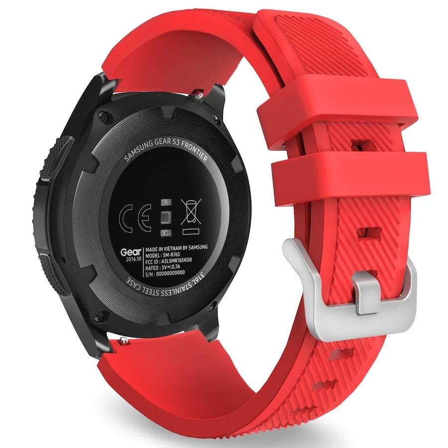 BStrap Silicone Sport remienok na Huawei Watch GT/GT2 46mm red