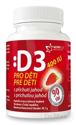 NUTRICIUS Vitamín D3 pre deti 400 IU