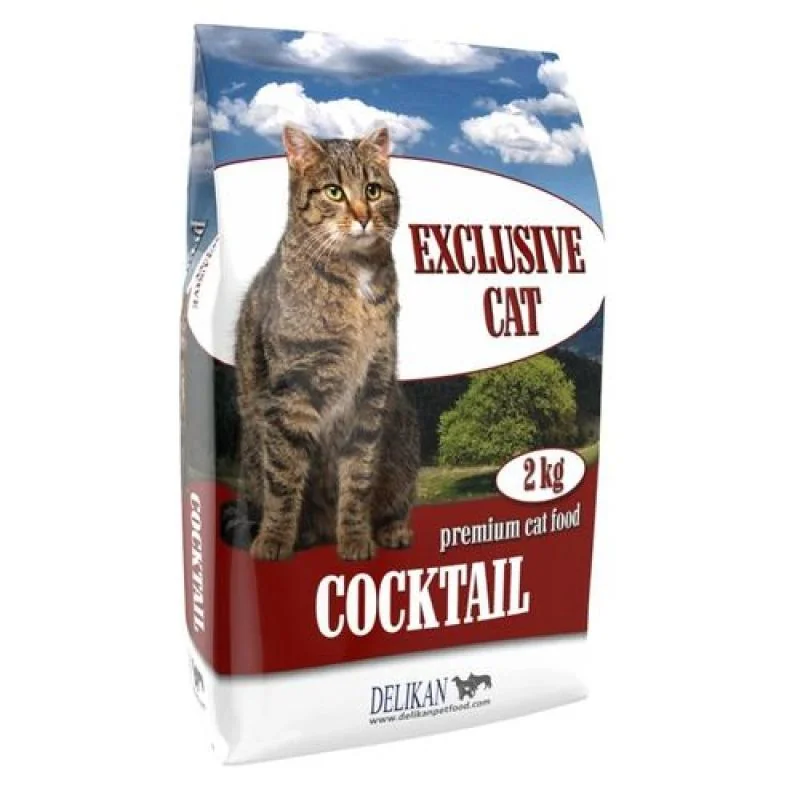 DELIKAN EXCLUSIVE CAT Cocktail 2kg Krmivo pre vonkajšie a vnútorné mačky z hydinového mäsa a rýb