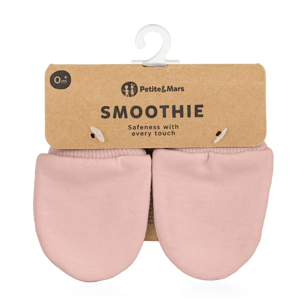 PETITE&MARS Rukavičky kojenecké Smoothie Delicate Pink 1x2 ks, kojenecké rukavičky