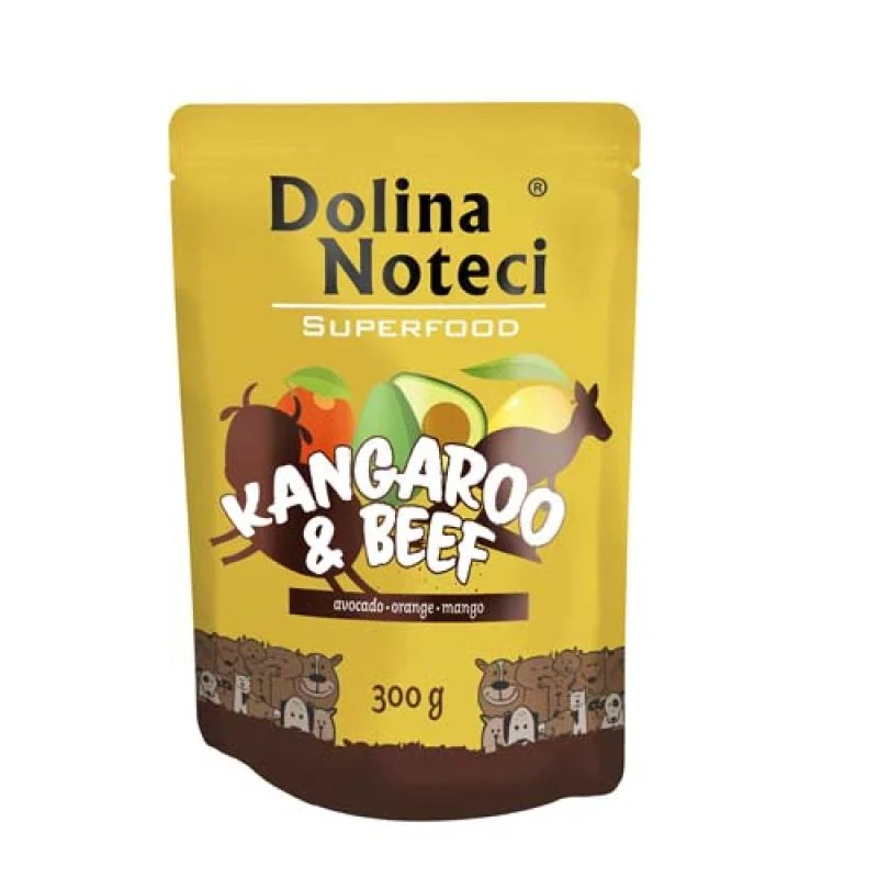 DOLINA NOTECI SUPERFOOD 300g klokan a hovädzie mäso pre psov 80% mäsa