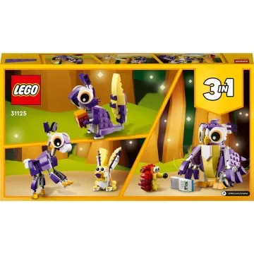 LEGO® Creator 31125 Zvieratá z čarovného lesa 1×1 ks, lego stavebnica