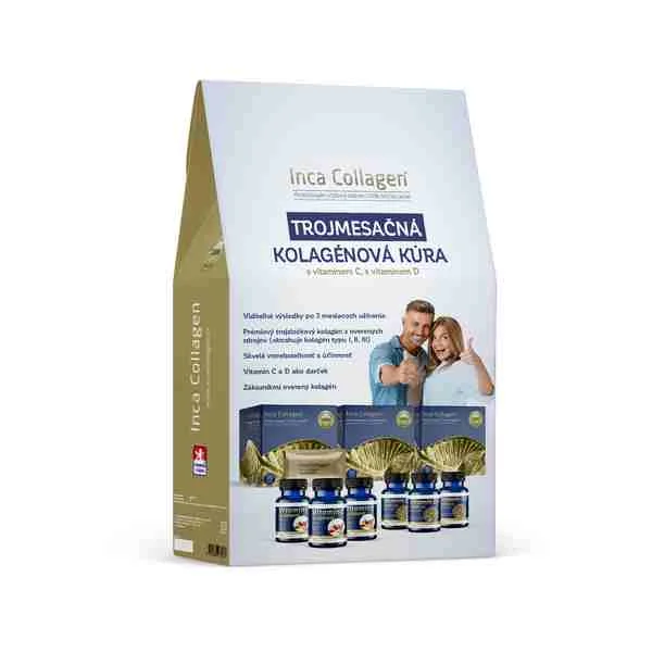 Inca Collagen Trojmesačná kolagénová kúra+vit.C&D