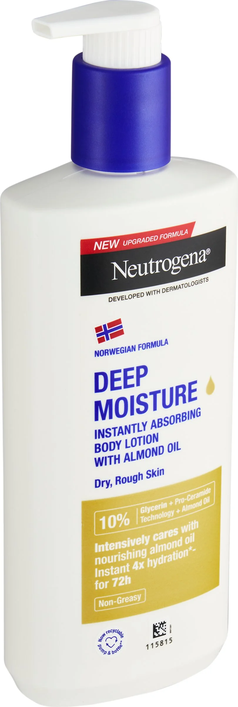 NEUTROGENA® Hĺbkovo hydratačné telové mlieko s mandľovým olejom s Nórskou receptúrou 1×400 ml, hydratačné telové mlieko