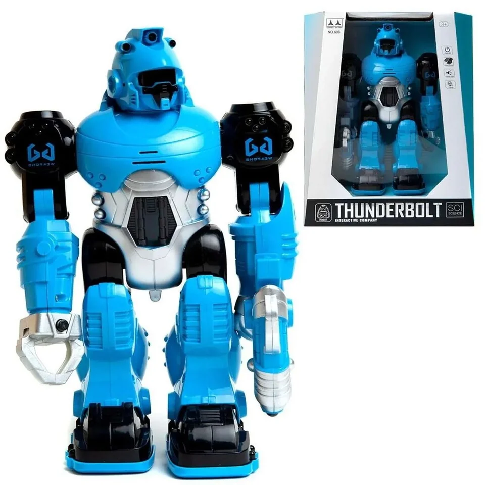 Robot Thunderbolt modrý s efektami 25cm 