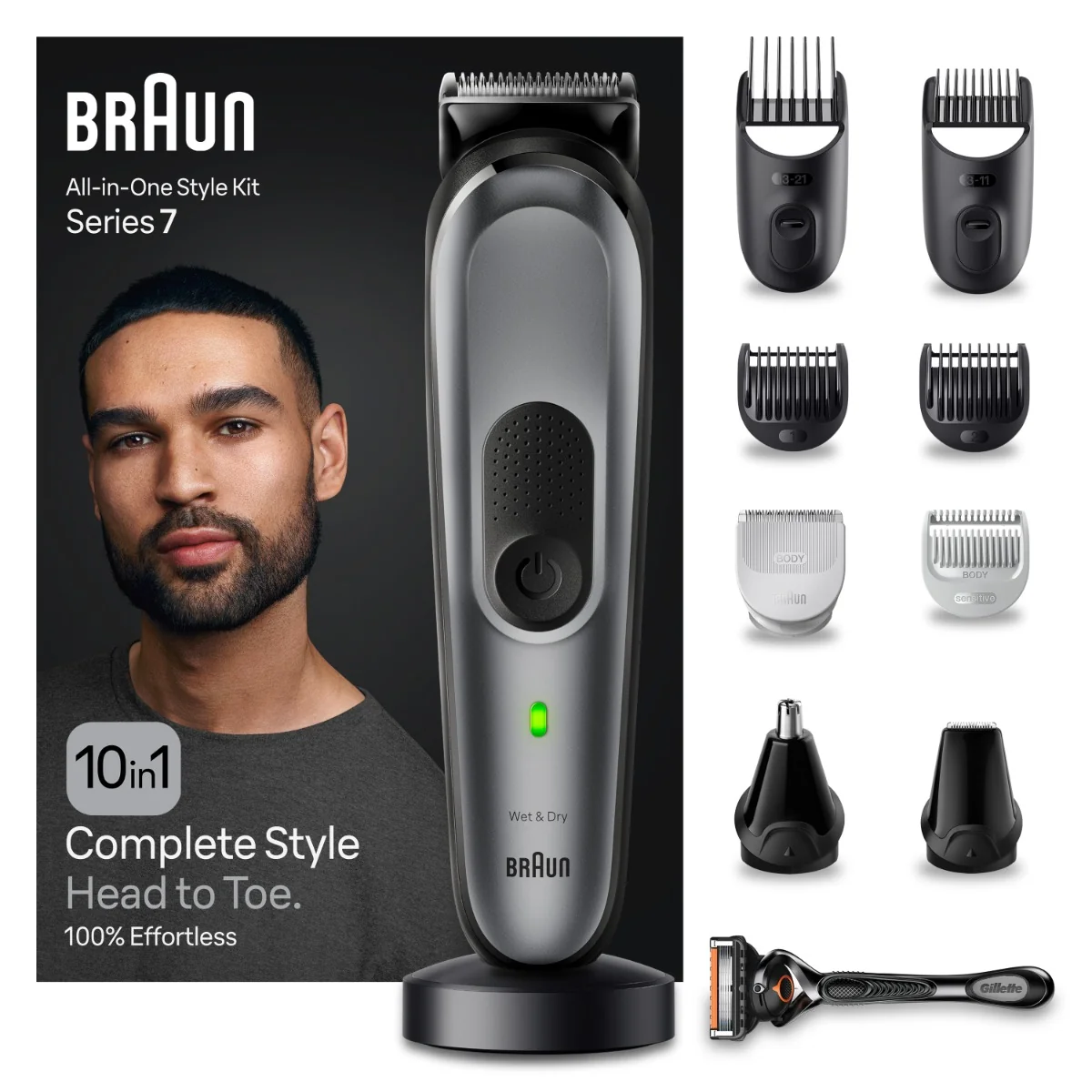 Braun All-In-One Series 7 MGK7420, 10 v 1 Súprava Na Bradu, Vlasy, Pánske Holenie A Mnoho Ďalšieho