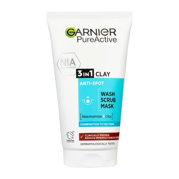 Garnier Skin Naturals Pure čistiaci peeling 3 v 1 1×150 ml, čistiaci peeling