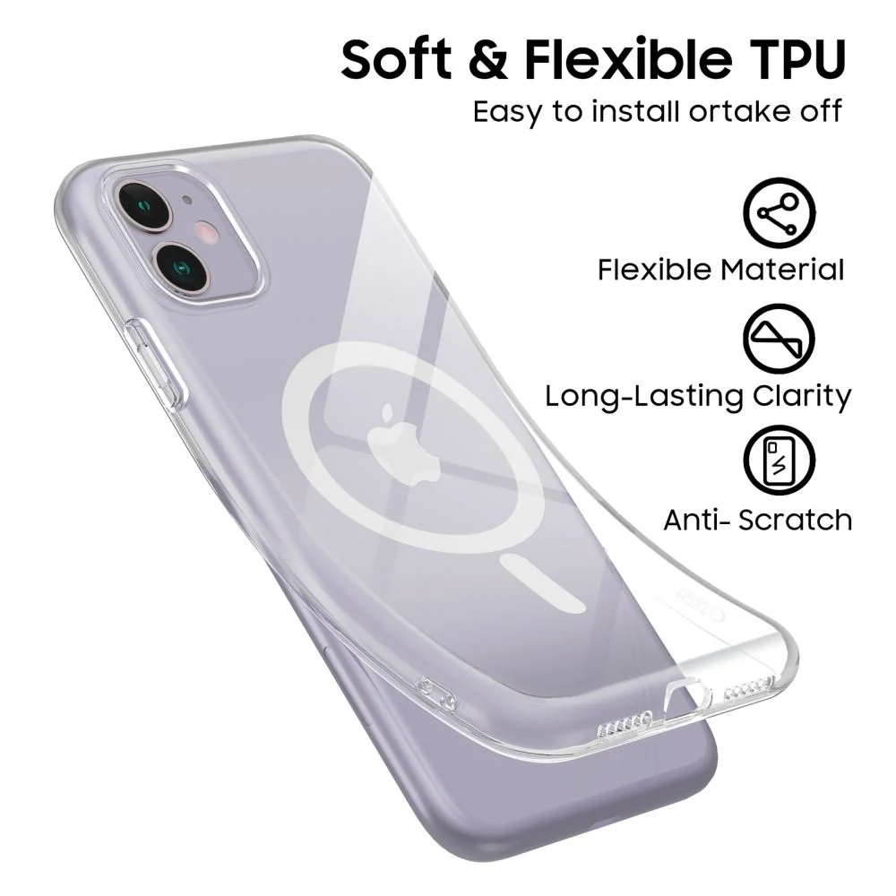 Tech-Protect FlexAir MagSafe kryt na iPhone 11, priesvitný 