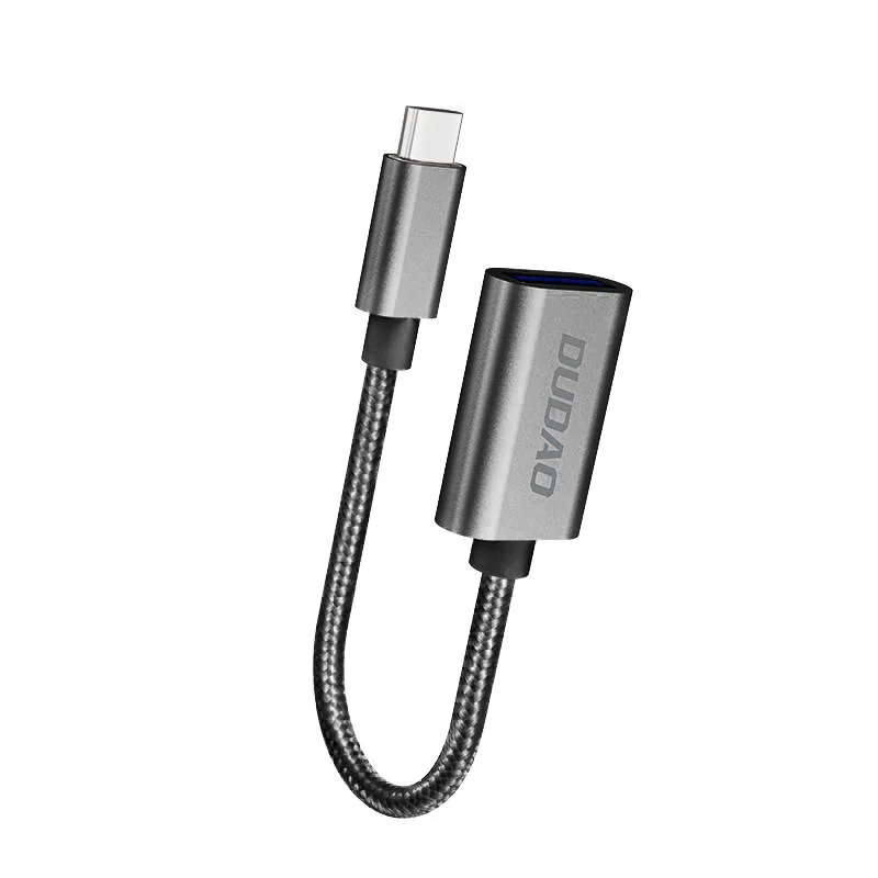 Dudao L15T OTG adaptér USB / USB-C 2.0, sivý 