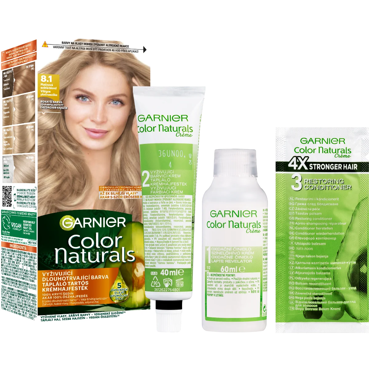 Garnier Color Naturals permanentná farba na vlasy 8.1 Platinová svetlá blond 1×1 kus, farba na vlasy