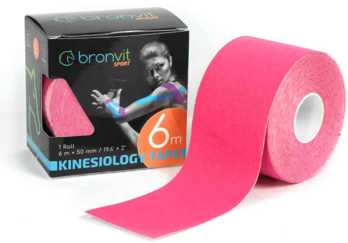 BronVit Sport Kinesio Tape classic rúžová 5cmx6m