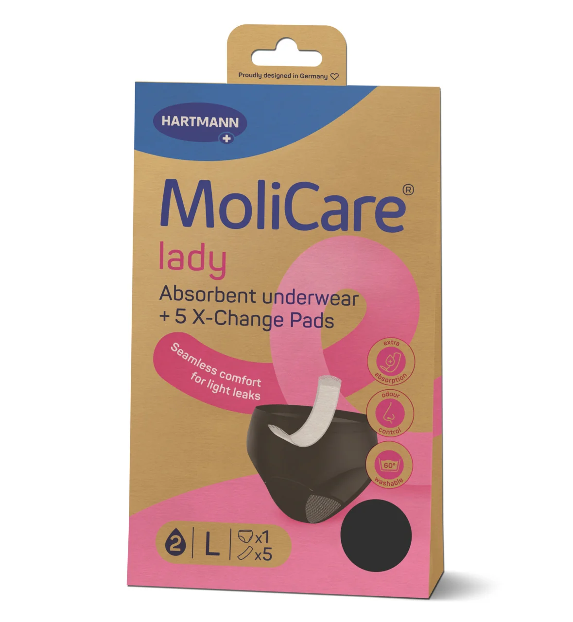 MoliCare lady L absorpčná spodná bielizeň 1 ks + X-Change vložka