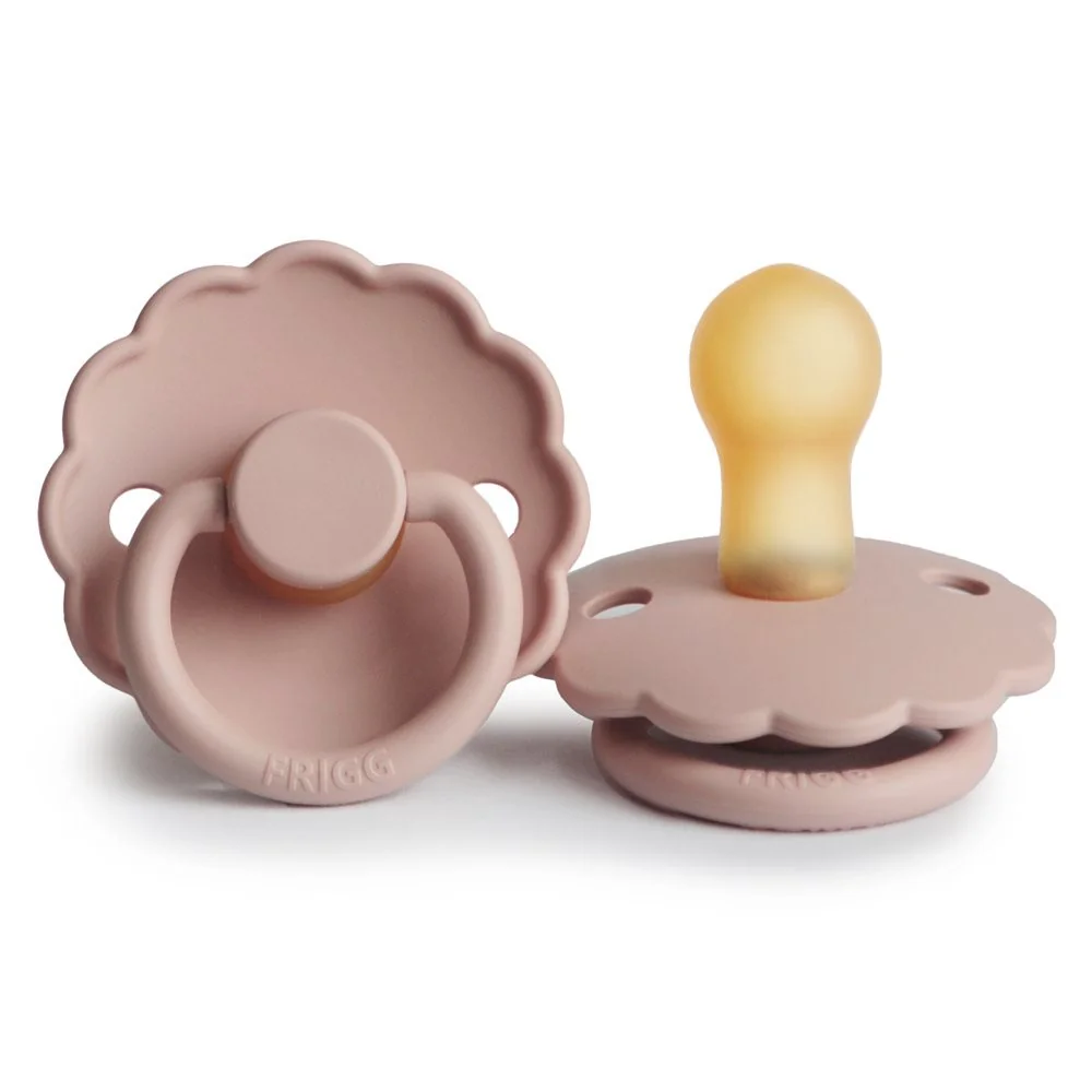 FRIGG Daisy kaučuk cumlík Blush, 0-6m 1×1 ks, cumlík