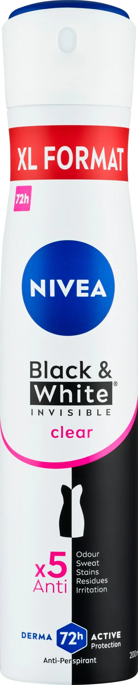 NIVEA Sprej AP Invisible For Black&White Clear 200ml