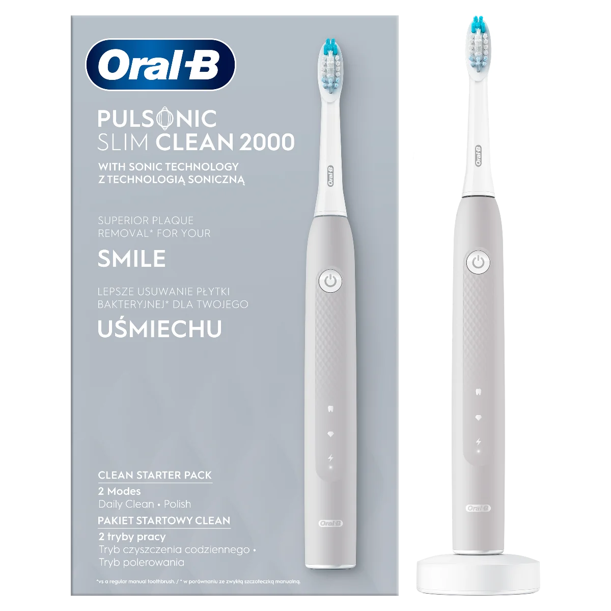 Oral B Elektrická kefka Pulsonic Slim clean 2 000 Silver