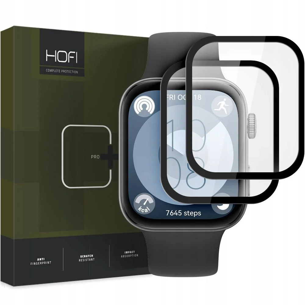 HOFI Hybrid 2x ochranné sklo na Huawei Watch Fit 3, čierne 