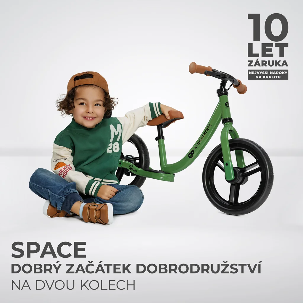 KINDERKRAFT Odrážadlo Space Deep Light green 1×1 ks, odrážadlo