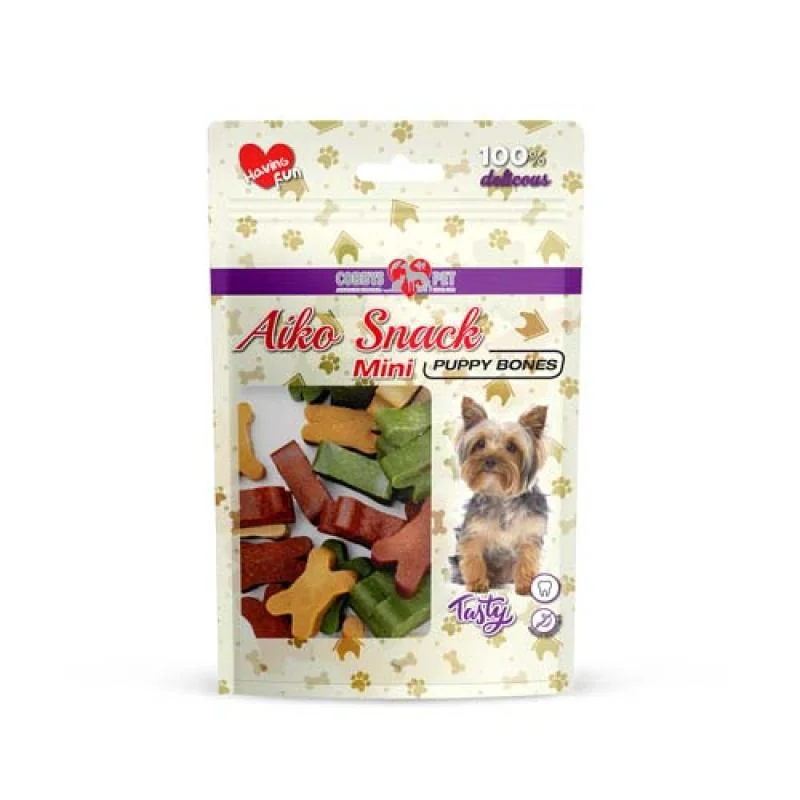 COBBYS PET AIKO SNACK Mini Puppy bones 50g mäkká pochúťka pre šteniatka