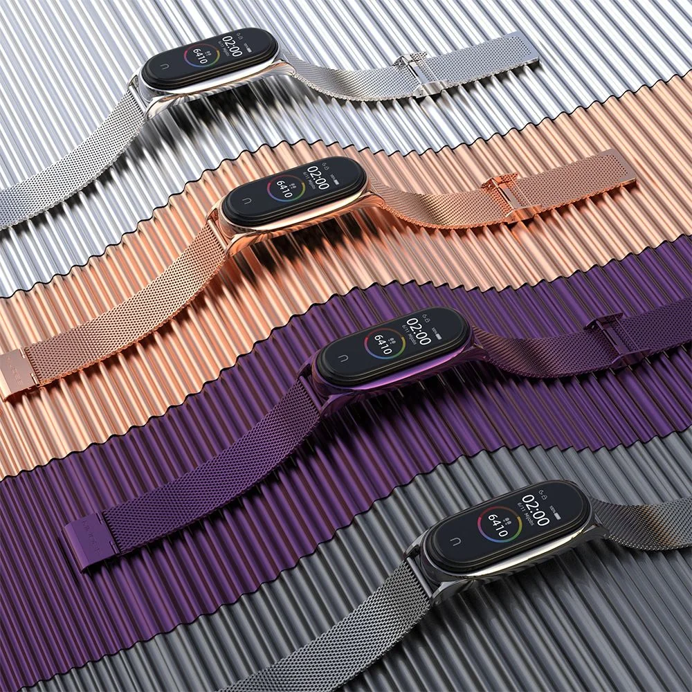 Tech-Protect Milanese remienok na Xiaomi Mi Band 7 silver