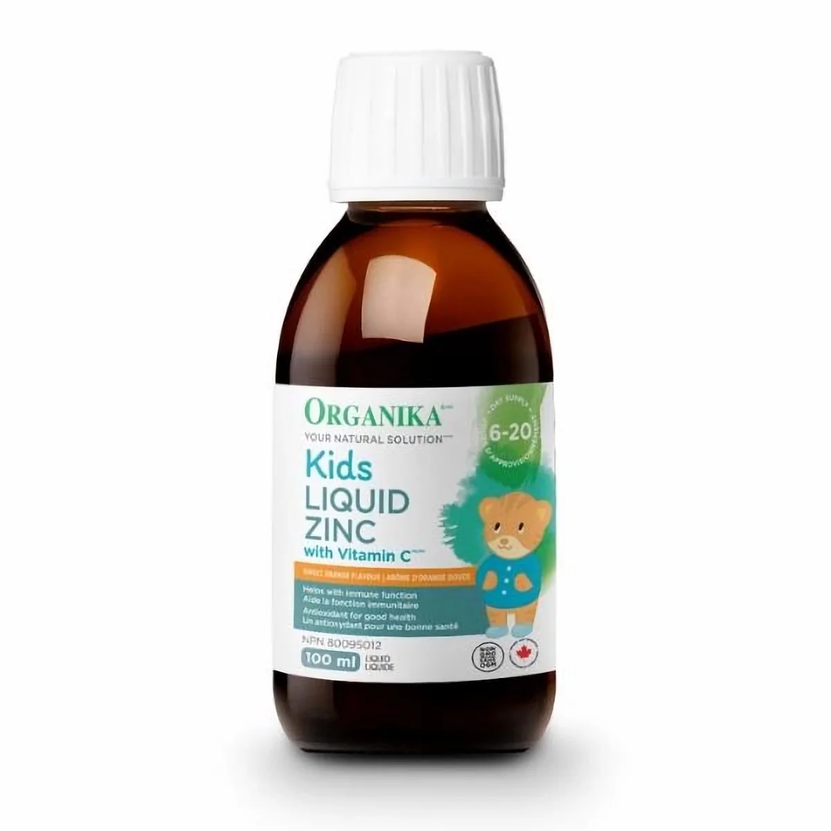 Organika Kids Tekutý zinok s vitamínom C pre deti, 100 ml 