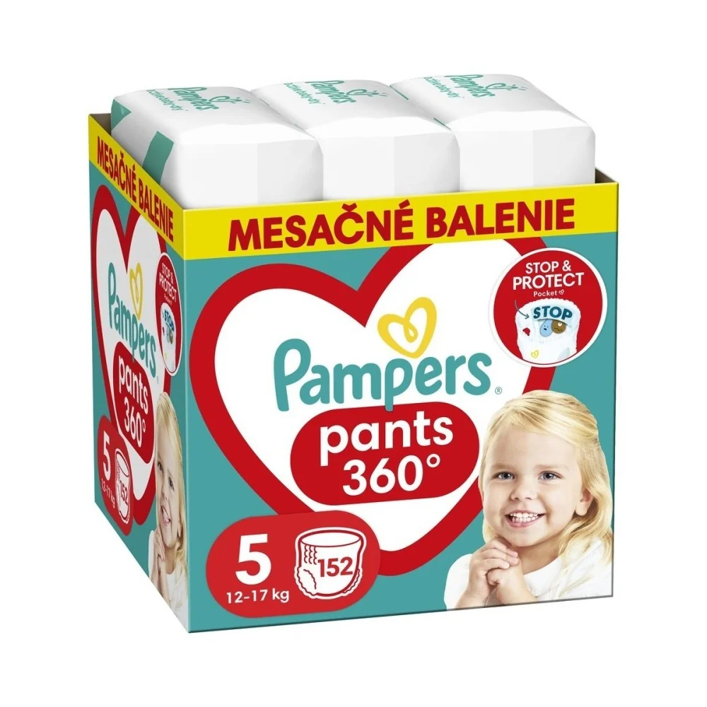 Pampers Pants MP S5 152ks (12-17kg) 1×152 ks, detské plienkové nohavičky