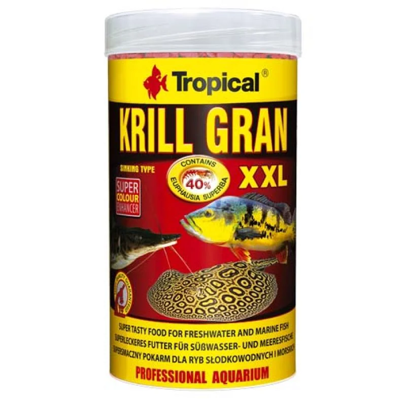 TROPICAL Krill Gran XXL 250ml/125g viaczložkové krmivo na vyfarbenie vo forme ponárajúceho sa granulátu 