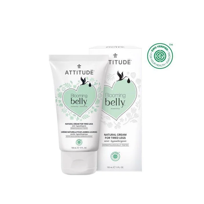 Prírodný krém na unavené nohy Blooming Belly nielen pre tehotné s mätou 150 ml 