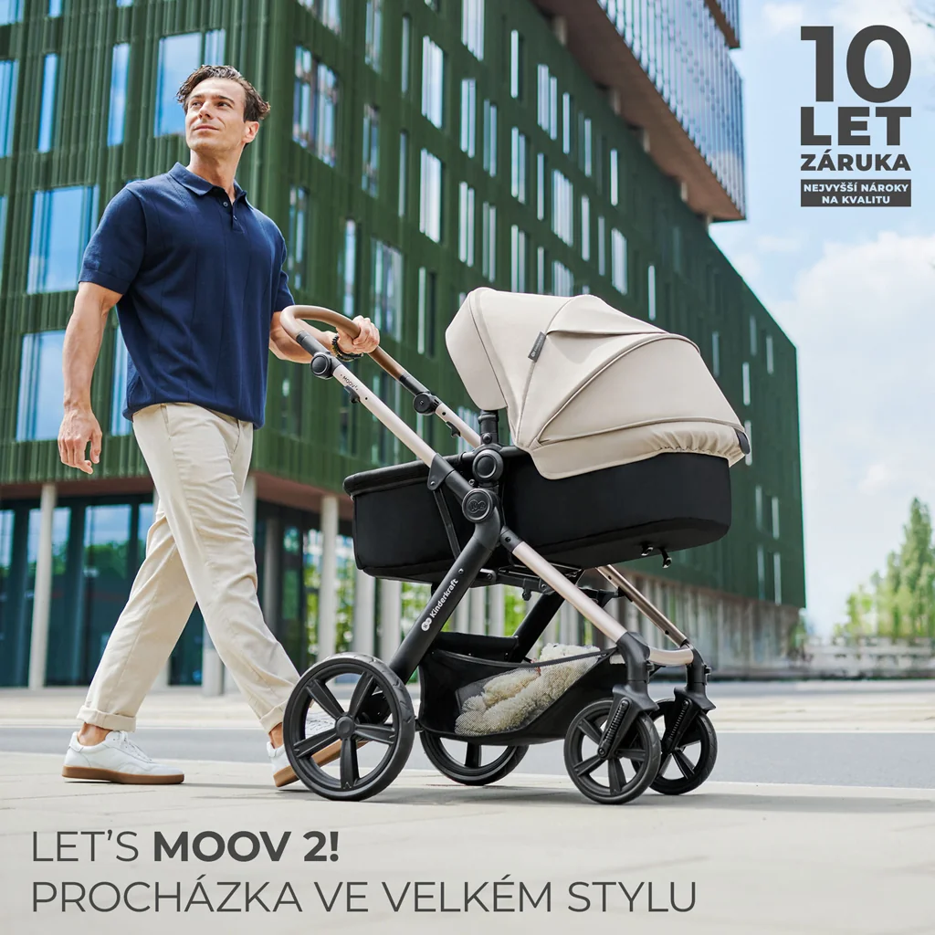 KINDERKRAFT Kočík kombinovaný Moov 2 Air 3v1 Moonlight Grey 1×1 ks, kombinovaný kočík