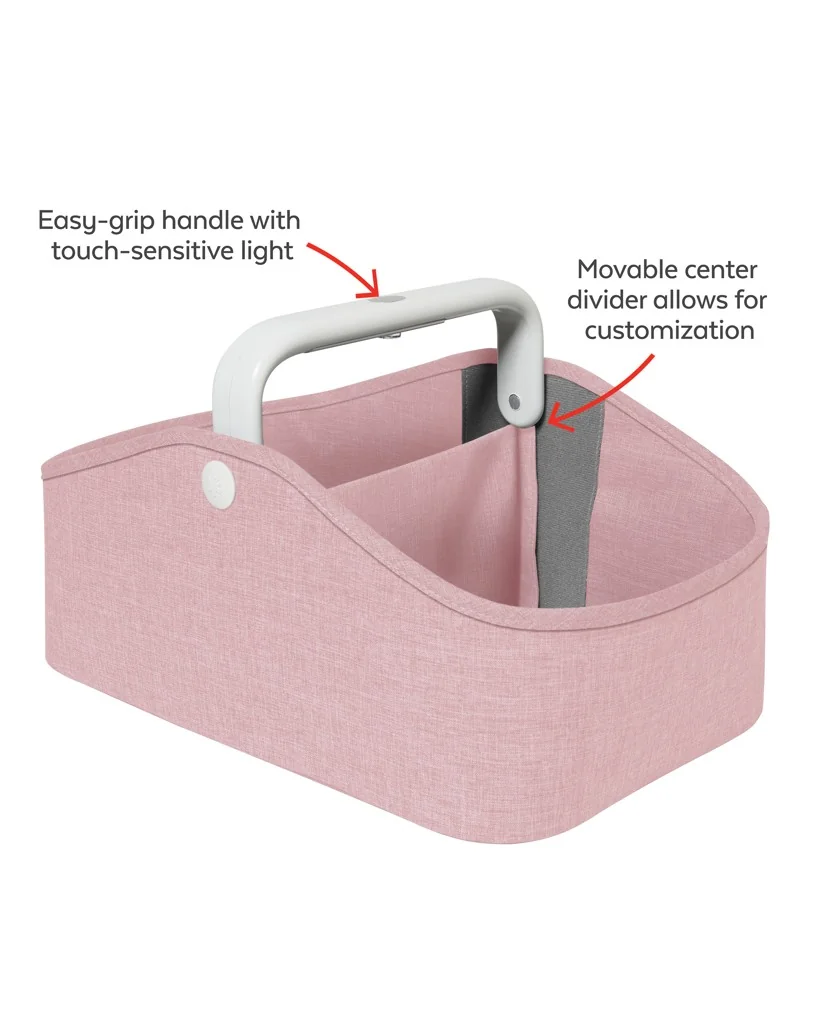 SKIP HOP Organizér s osvetlením na hygienické potreby Pink 1×1 ks