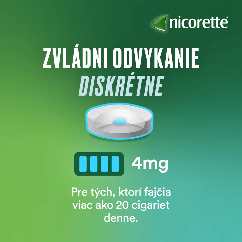 Nicorette® Mint lisované pastilky 4 mg 1×40 ks, lisované pastilky