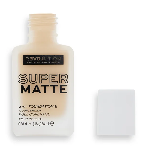 Revolution Relove, Supermatte Foundation F8.5, make-up 1×24 ml, make-up