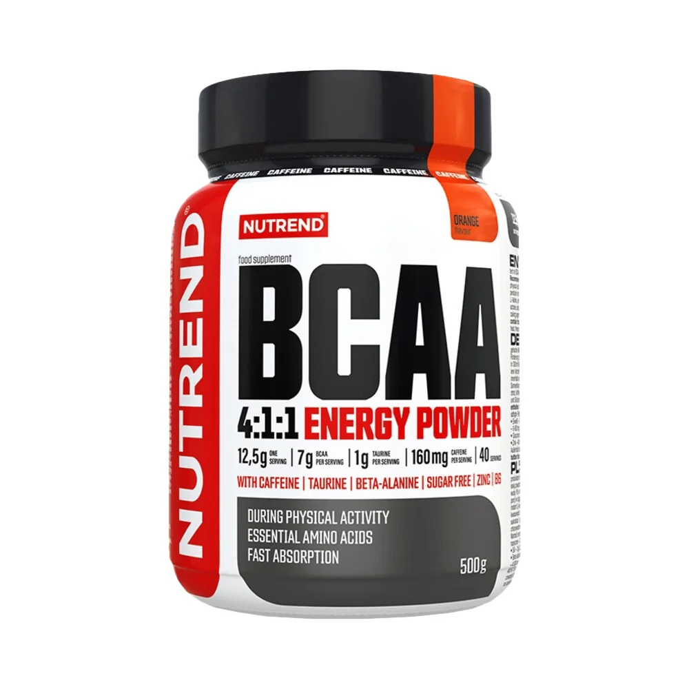 Nutrend BCAA 4:1:1 Energy Powder 500 g pomaranč