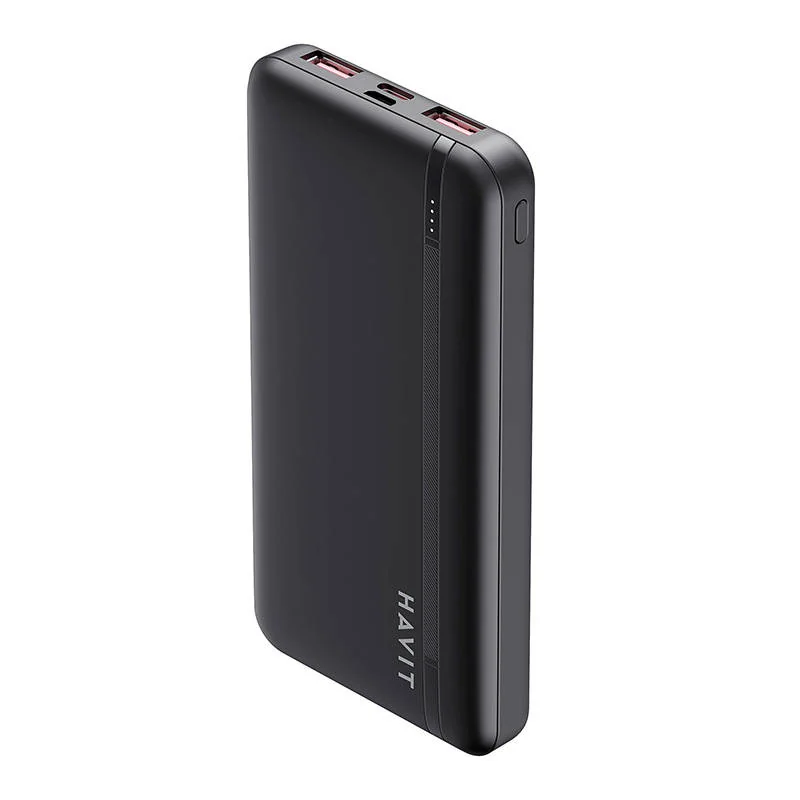 Havit PB90 Power Bank 10000mAh 2x USB / USB-C, čierny 