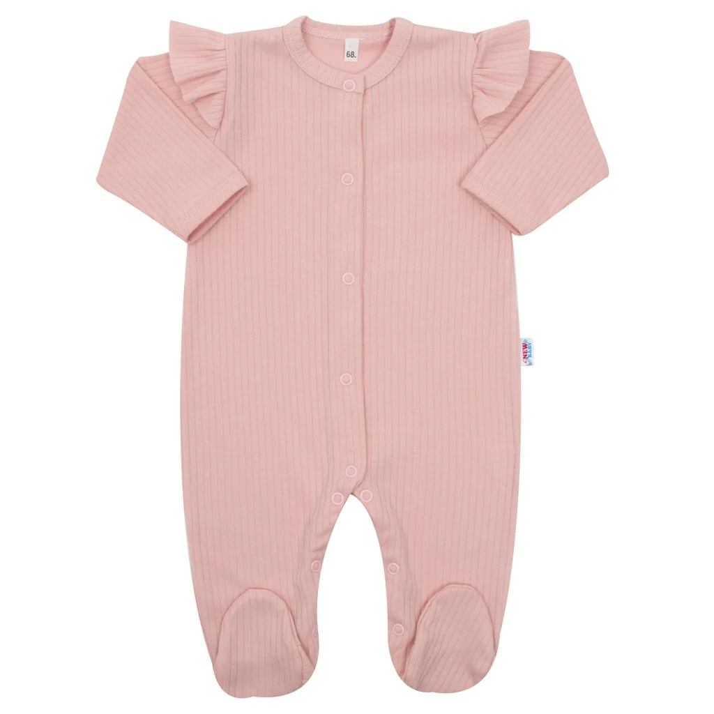 Dojčenský bavlnený overal New Baby Practical ružový dievča 80 (9-12m), 20C46668