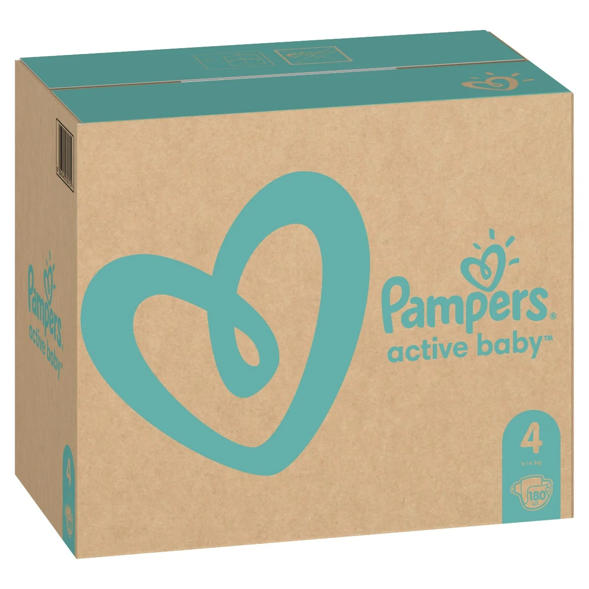 Pampers Active Baby MSB S4 180ks 1×180 ks, detské plienky