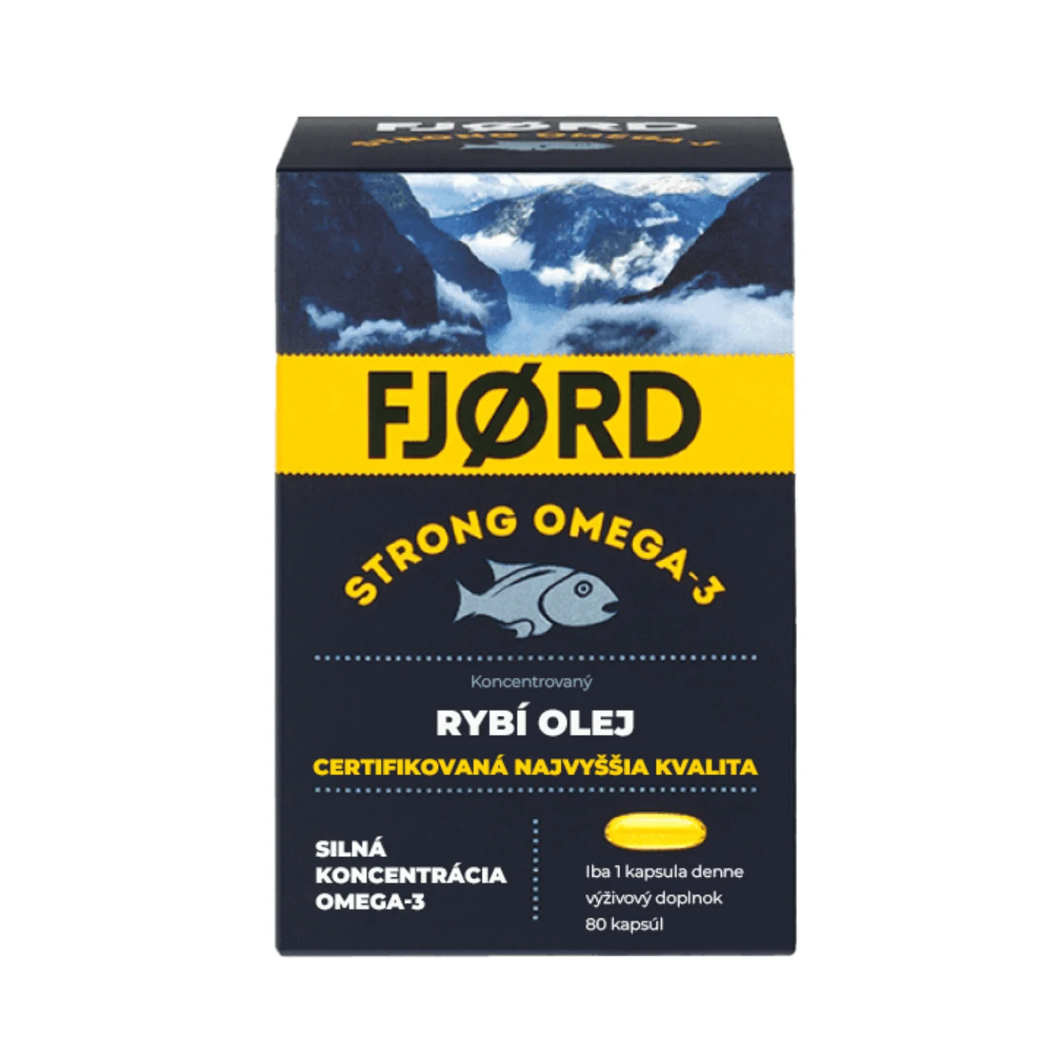 Fjord Strong Omega-3 Rybí olej 80 cps