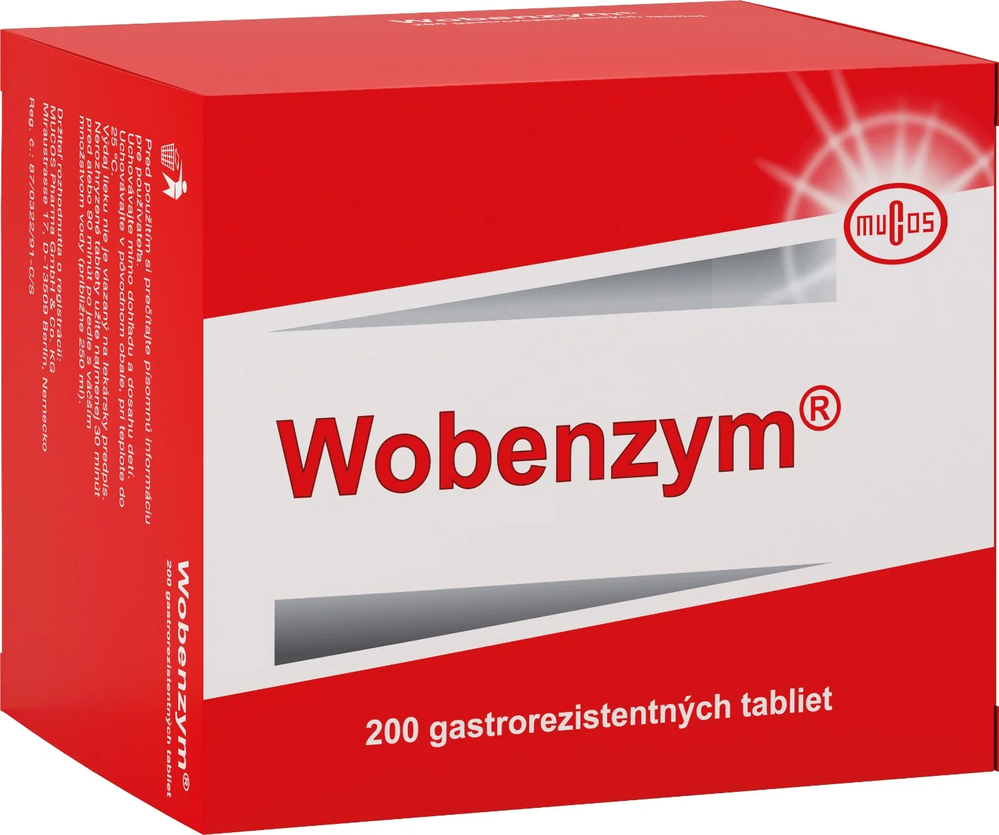 Wobenzym liek s enzýmami 200 enterosolventných tabliet