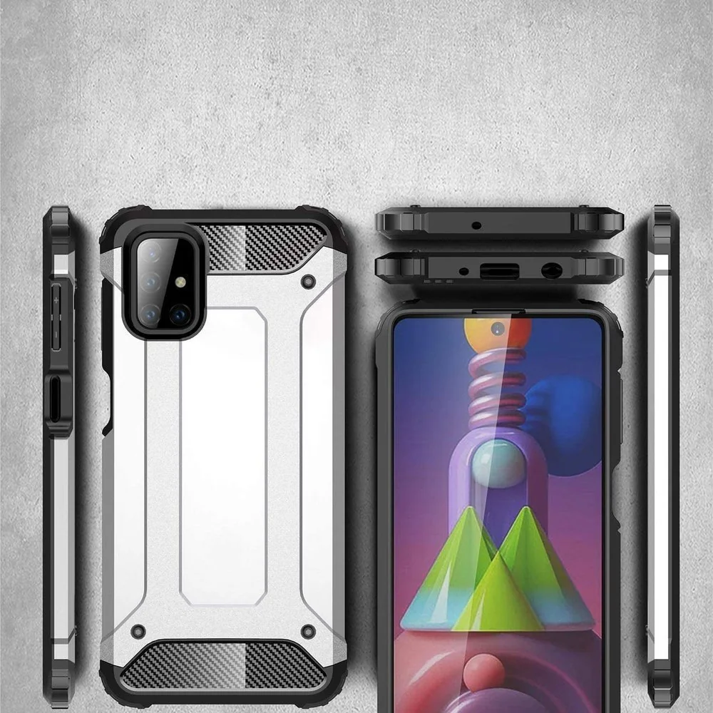 MG Hybrid Armor plastový kryt na Samsung Galaxy M51, zlatý 