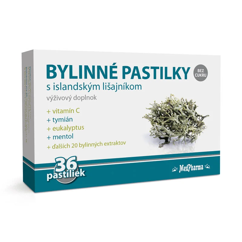 MedPharma BYLINNÉ PASTILKY Bez cukru