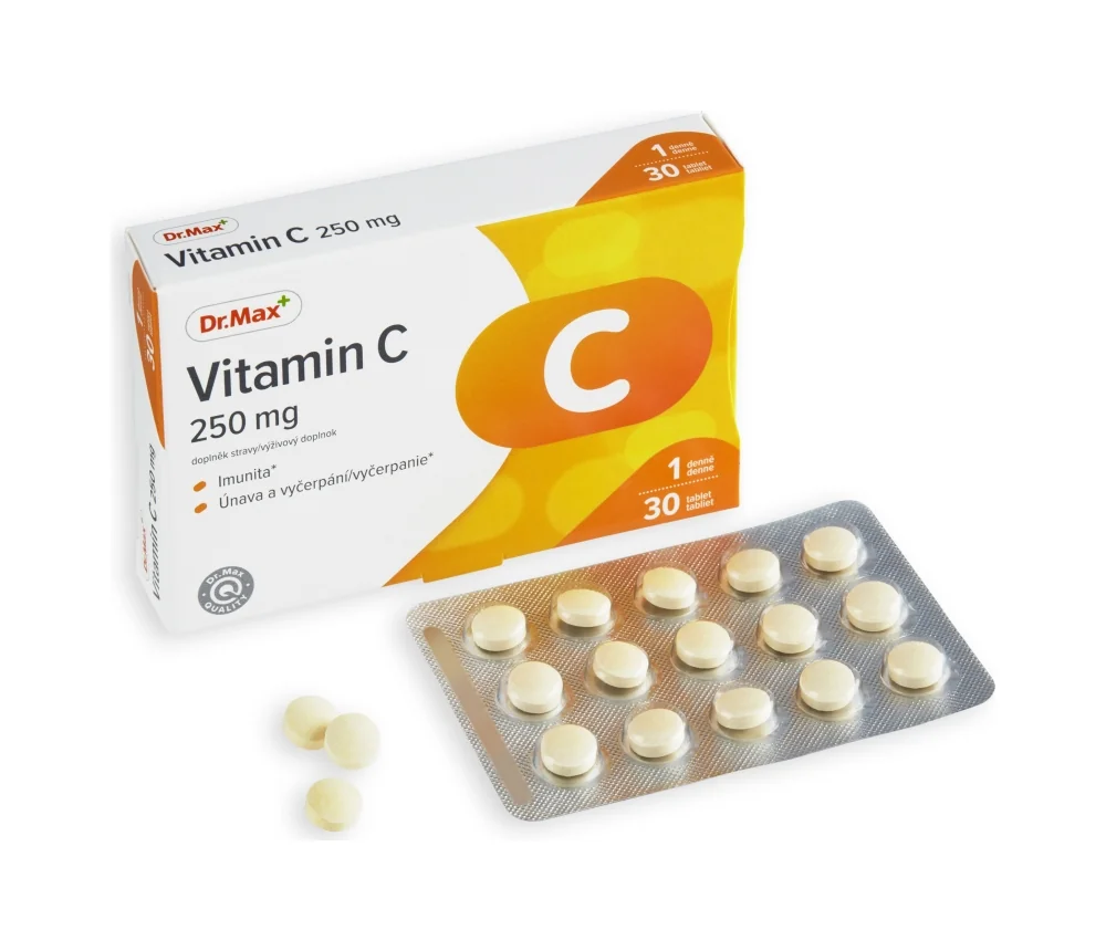 Dr. Max Vitamín C 250 mg 1×30 tbl, výživový doplnok