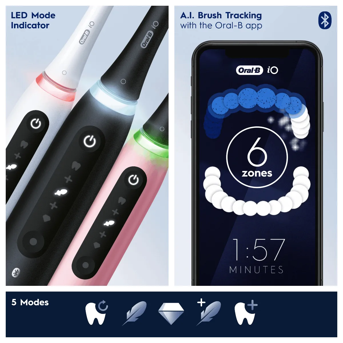 Oral B iO Series 5 Black Elektrická zubná kefka 1×1 ks, elektrická zubná kefka