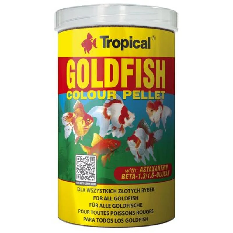 TROPICAL Goldfish Pellet 1000ml/360g krmivo pre závojnatky 