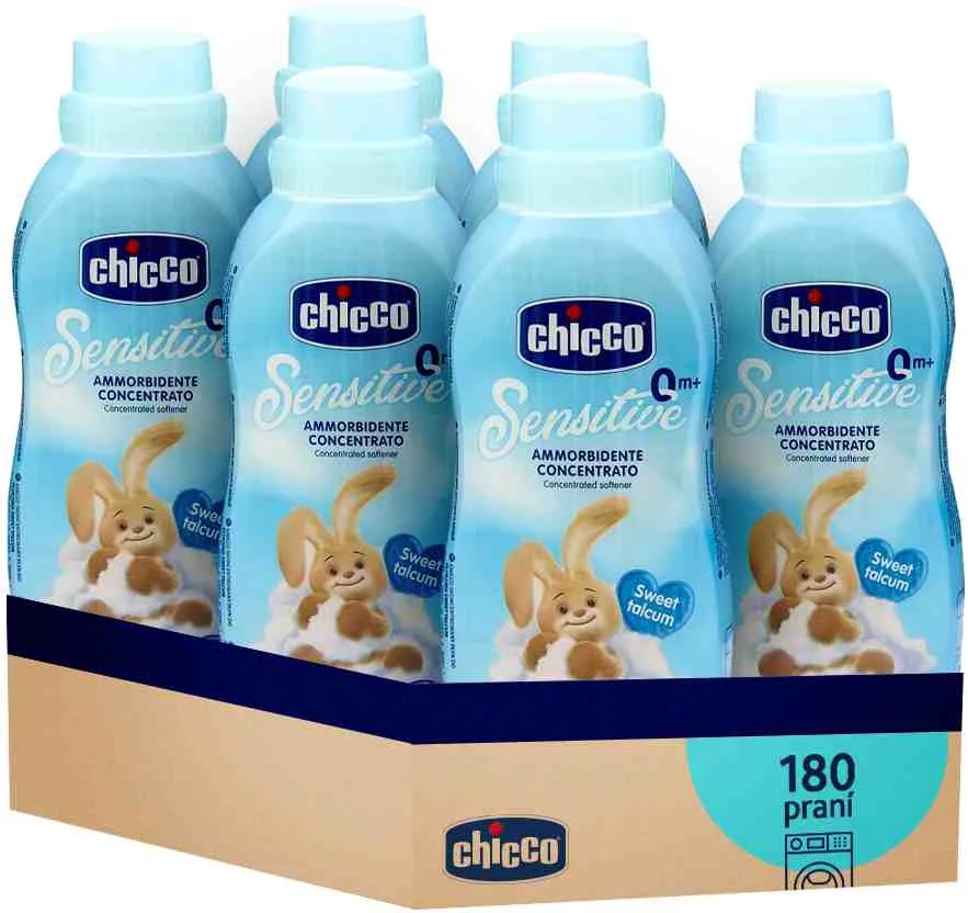 6x CHICCO Aviváž koncentrovaná Sladký Púder 750 ml (6x30 praní) 6×750 ml, aviváž