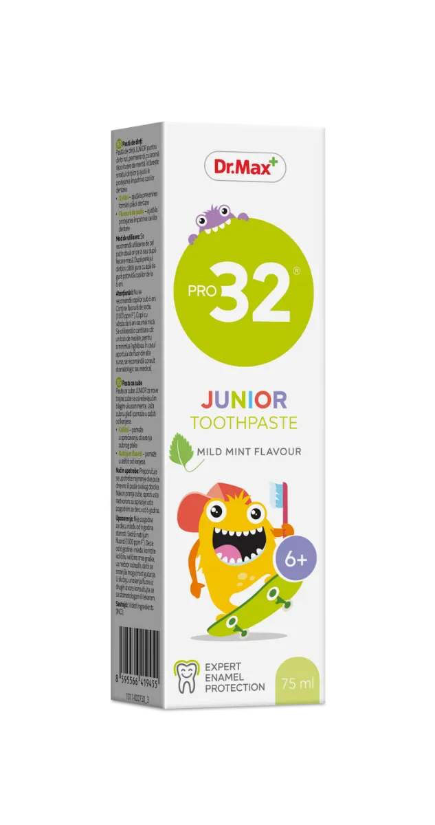 Dr. Max Pro32 Toothpaste Junior 6+ 75ml 1×75 ml, zubná pasta pre deti