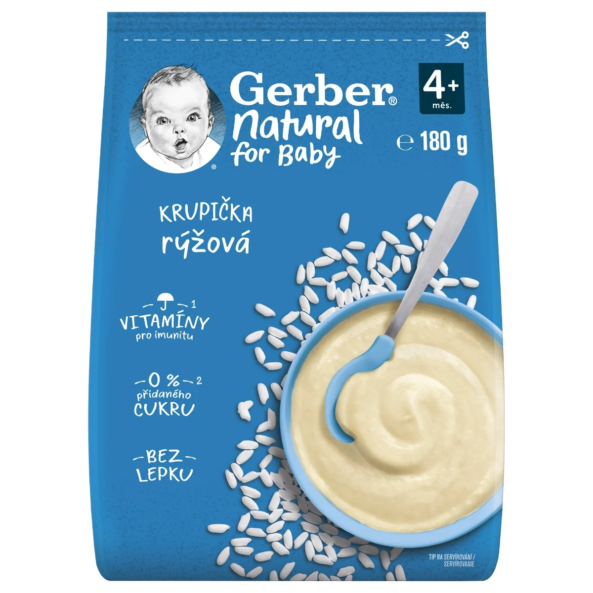 GERBER NATURAL KRUPICKA RYZOVA NEML 180G